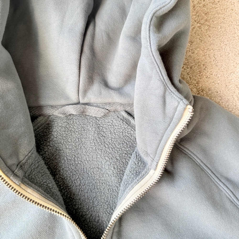 Vuori Restore Half Zip Hoodie Womens Small Dusty Blue Organic Cotton VW288 - Picture 5 of 11